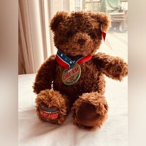 Brown Teddy Bear with Medal
